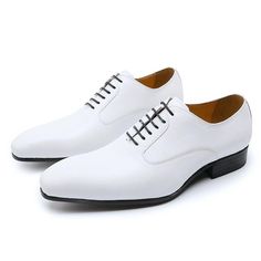 ''Maverick'' - Lace-Up Dress Shoes-Dress Shoes-GUOCALI Leather Shoe Laces, Lace Up Block Heel, Dress Item, Business Dress, Oxford Shoes Men, Office Shoes, Formal Shoes For Men, Mens Formal, Genuine Leather Shoes