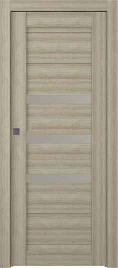 an image of a wooden door with blinds on the front and side doors in light wood