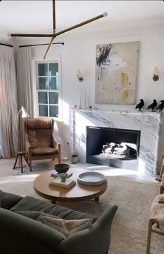 Red Marble Fireplace, Modern Chic Living Room, Monochromatic Living Room, Fireplaces And Mantels, Modern Coastal Living Room, Luxe Living Room, Built In Furniture, Room Color Schemes