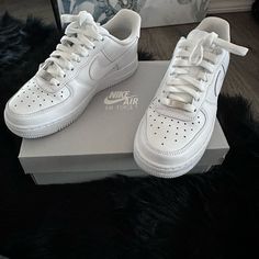 Brand New Air Force Ones. Worn Once, No Wear Or Tear. Original Box And Initial Purchase Paper Shoe Inserts. For One Nike, Paper Shoes, Shoe Inserts, Wear Or Tear, Hype Shoes