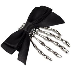 cutiekill-halloween-skull-black-bow-hair-pin-ah0046 Skull Pin, Rock Hairstyles, Rockstar Aesthetic, Goth Accessories, Goth Hair, Emo Hair, Pretty Gel Nails, Emo Outfits, Black Bow