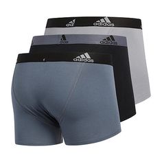 The ultimate in everyday comfort with a performance edge, adidas Stretch Cotton 3-Pack underwear features our proven soft, moisture-wicking stretch cotton fabric, an easy fit through the pouch, functional no-gap fly, soft stitching, tagless waistband and no-ride-up construction.# Pieces In Set: 3-PackFeatures: Quick Dry, Multi-Pack, Tag Free, Stretch Fabric, Fly Front, Comfort WaistbandClosure Type: Full ElasticFiber Content: 57% Cotton, 38% Polyester, 5% SpandexFabric Description: KnitInseam: 3 Gray Sports Bottoms Multi-pack, Gray Sports Bottoms Multipack, Gray Multi-pack Sports Bottoms, Stretch Cotton Fabric, Adidas Performance, The Pouch, Stretch Cotton, Quick Dry, Moisture Wicking