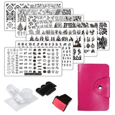 PRICES MAY VARY. ❤FingerAngel 8pcs Nail Stamp Plates +1Pcs Nail Stamper with Scraper+ 1 Pcs storage bag Nails Art Stamping Plate Scraper Stamper Set Leaves Flowers Animal Nail plate Template Image Plate ❤Sweet Note: Due to different nail polish quality, some polish is not suitable to transfer, please choose the right nail piant polish. Please try again if you can not transfer well on the first time. ❤ DIY Nail Art: Our nail stamping plates made of high quality stainless steel, thickness enough t Plate Template, Nail Stamp, Nail Stamper, Nail Art Stamping Plates, Animal Nails, Nail Stamping Plates, Stamping Nail Art, Nail Plate, Pedicure Nail Art