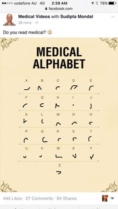 an old fashioned medical alphabet is shown in black and white, with the letters below it