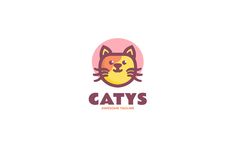 Cat Simple Mascot Logo Template 1 Cat Simple, Logo Mascot, Mascot Logo