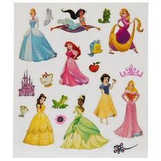 disney princess stickers are shown here