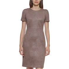 Brand New Brown Scuba Suede Sheath Dress! Perfect Option From Work To After Hours! Exposed Gold Zipper In Back. Super Soft Material With Stretch. Calvin Klein Knee-length Bodycon Workwear Dress, Calvin Klein Sheath Midi Dress For Office, Lined Sheath Midi Dress For Work, Calvin Klein Sheath Midi Dress For Work, Calvin Klein Sheath Bodycon Dress For Work, Calvin Klein Bodycon Dress For Work, Fitted Sheath Midi Dress Lined, Fitted Short Sleeve Calvin Klein Dresses, Fitted Calvin Klein Midi Dress