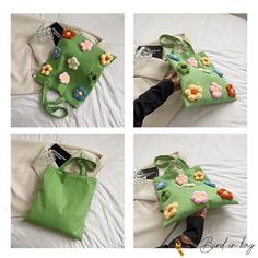 BirdinBag - Stylish Floral Womens Shoulder Bag for Casual Fashion and Decoration Details Pictures, Cleaning Materials, Word Wrap, Bag Bag, Square Bag, Bags Shoulder, Fashion Statement, Trendy Fashion, Shoulder Bags