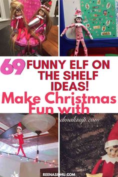 elfs are making christmas fun with their toys and gifts for the family to make