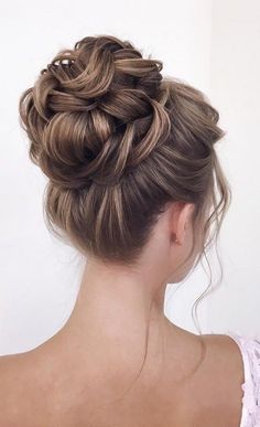 High Updo Wedding, High Bun Wedding Hairstyles, Pin Up Hairstyles, Hairstyles For Weddings, High Updo, Diy Wedding Hair, Mother Of The Bride Hair