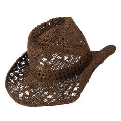 Solid Color Straw Cowboy HatMade of 100 % Paper Straw.One size fits most with Elastic Sweat Band inside(up to XL).Brim measures 3.5 inches wide, rolled up side brim.Crown measures 5 inches deep with ribbon string band.Lightweight, thick and cool material.Imported.Available in diverse colors and styles. Bring out our Solid Color Straw Cowboy Hat for your next summer outing! Our paper straw cowboy hat completes your cowboy outlook for costume events or other summer adventures. This vented straw co Outback Hat, Macrame Lace, Cowboy Wedding, Straw Cowboy Hat, Western Hat, Sweat Band, Western Hats, Cowboy Style, Hair Color Dark