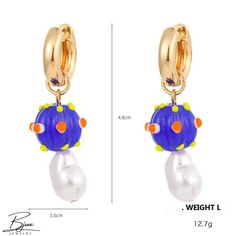 Bjux - Moda personalidad esmaltado cuentas seta pendientes HOOPS pendientes de perlas Trendy Pearl Charm Earrings For Party, Trendy Pearl Charm Drop Earrings, Summer Pearl Dangle Earrings, Beads Mushroom, Mushroom Earrings, Earrings Hoops, Fashion Earrings, Glaze, Pearl Earrings