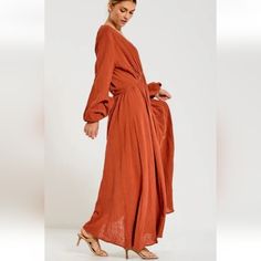 For The Ultimate In Resort Wear, Try Our Backless Maxi. Cut From From Swathes Of Luxurious Textured Cotton, It Drapes Beautifully On The Body. The Front Features A Plunging Neckline Lined With Decorative Eyelets And Two Self Covered Buttons To The Yoke. Spin Around And It Reveals An Elegant Low Back. The Floor Sweeping, Full Hem Make This The Perfect Piece To Pair With With Lace-Up Sandals Or Booties Bohemian Lace Dress, Open Back Maxi Dress, Bohemian Maxi, Floral Tunic, Backless Maxi Dresses, Lace Up Sandals, Orange Fashion, Dress 100, Bohemian Dress