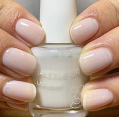 Dazzle Dry, Natural Nails Manicure, Sheer Nails, China Nails, Cruelty Free Nail Polish, Milky Nails, Dry Nail Polish, White Nail Polish, Pink Nail Polish