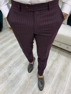 Milano Burgundy Slim Fit Double Breasted Pinstripe Suit – brabion Burgundy Pants Men, Double Breasted Pinstripe Suit, Suit Combinations, Burgundy Pants, Pants Gift, Burgundy Suit, Formal Pants, Suit Material, Pinstripe Suit