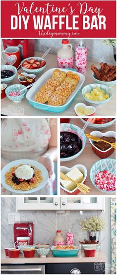 valentine's day diy waffle bar is the perfect way to celebrate with friends and family