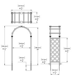 With traditional English Garden appeal, the Collingwood Arbor offers a timeless, organic aesthetic. The classic arch top creates an inviting entrance to any yard, garden or outdoor space, with diamond lattice side panels to support your climbing foliage. The Collingwood Arbor is crafted from beautiful, sustainably sourced cedar wood and treated with a warm, distinctive and environmentally friendly water-based stain. Simple to assemble and install and comes with a 1-year limited warranty against manufacturing defects. Vita Mezza 3.54-ft W x 6.78-ft H Golden Brown Garden Arbor | VA68893 Traditional English Garden, Picket Gate, Wooden Trellis, Succulent Garden Design, Organic Aesthetic, Pressure Treated Wood, Garden Arbor, Traditional Frames, Roof Styles