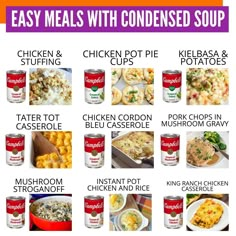 an image of easy meals with condensed soup