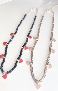 "💗Special Heart Collection for Valentine's Day Crystal Black Enamel Beaded choke in gold plated chain with Heart pendants , Smoke Topaz Enamel Beaded Choke  Adjustable length 3\" Before ordering, please check what else we make 😊 https://www.etsy.com/shop/buttersome 🎈Earring CANNOT be refundable. *All product packed neatly in a plastic free Jewelry box that are ready for gift. Also Special Gift Wrap is available to purchase. If you require multiple gift boxes or a gift message, leave us a note at checkout. ⁎Product care: - you should avoid saltwater/ swimming pool/ jacuzzi. - Avoid the jewelry coming into contact with perfume or lotions. - Store away in a box or keep it wrapped up. - Do not use abrasive compounds to clean the jewelry. ⁎Return & Cancellation Policy -I gladly accept return Cheap Beaded Necklaces With Heart Charm For Jewelry Making, Cheap Beaded Necklaces With Heart Beads For Party, Cheap Beaded Necklace With Heart Beads For Party, Affordable Heart Beads Necklace For Mother's Day, Cheap Beaded Necklaces With Heart Charm As Gift, Affordable Beaded Necklaces With Heart Beads, Luxury Heart Beads Necklaces For Valentine's Day, Luxury Heart Beads Necklace For Valentine's Day, Pool Jacuzzi