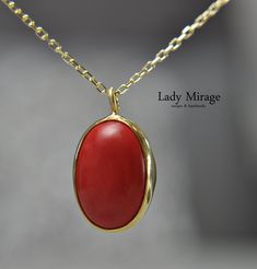 Red Pendant Necklace - Minimalist Gemstone Necklace - Unique Gifts for Women Noble, feminine, enchantingly beautiful... Exceptional necklace made of 925 sterling silver. It is 14k gold plated and features red coral. Coral has always been considered a protective stone against all evil and negative energy. It weakens the susceptibility to resentment or envy and brings vitality, joy and energy. It strengthens the personality and alleviates fears and psychological or social tensions. Coral promotes Maximalist Jewelry, Red Pendant Necklace, Red Pendant, Coral Gemstone, Red Pendants, Coral Pendant, Gold Fashion Necklace, Unique Gifts For Women, Necklace Minimalist