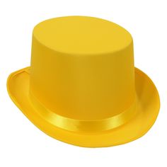 Pack of 6 Yellow Satin Ribbon Sleek Top Hat Costume Accessories 6 Thinking Hats, Top Hat Costume, Parrot Costume, Yellow Costume, Yellow Case, Yellow Party, Occasion Hats, Purple Cases, Cindy Lou