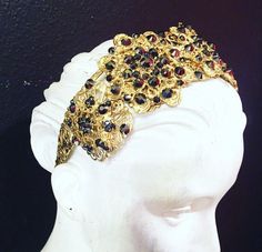 Gold with hematite crystals. Can be worn as a headband or tiara. Total must have Hematite Crystal, Tiara, Must Haves, Crown Jewelry, Angeles, Ships, Crystals, Gold, Beauty