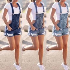 2018 Newest Women's Denims Pants Hole Jumpsuits Romper Ripped Jeans Overralls Suspender Trousers Shorts Outdoors Plus Size Denim Romper Shorts, Overalls Jeans, Denim Style Casual, Denim Overall Shorts, Jumpsuit Overalls, Womens Jumpsuits Casual, Overalls Shorts, Jean Short Jumpsuit, Overalls Fashion