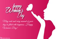 a woman holding an apple in her hand with the words happy women's day