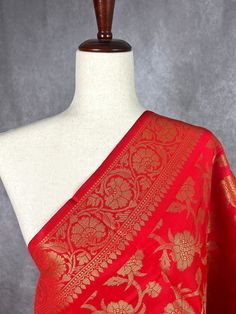 Red Color Dupatta with Floral Jaal design with red color tassles on both the ends of the dupatta. Perfect Gift !! Very Light Weight Item: DupattaBase color Red Fabric : Silk (Not Pure Silk)Work : Zari Weaved with tasselsLength of the Dupatta : 88 inches approx.Width of the dupatta : 33 inches (Approx.)Store Policies- No return or exchange will be accepted for color variations.- No return or exchange will be accepted if the color does not match your other clothing or your partners or anyone else.- Since this Dupatta is handmade hence little inconsistencies may be there however it is not considered as a defect.- Zari or thread coming out or on folds is not considered as defects.- Slight variation in actual color vs. image is possible due to the screen resolution. Color might look different i Red Brocade Saree For Transitional Season, Transitional Red Brocade Saree, Red Brocade Dupatta For Navratri, Elegant Red Dupatta For Puja, Red Brocade Traditional Wear, Traditional Red Brocade Wear, Red Brocade Saree For Puja, Red Traditional Wear With Woven Motifs For Festivals, Red Dupatta With Woven Motifs For Puja