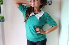 "1980s love this such a cute sweater best for small to medium womens amazing green coloring love good vintage condition cotton blend 23\"pit to pit laying flat 26\"long Thank YOU and please feel free to ask me any ?s:) Have a lovely day!! xoxo www.etsy.com/shop/retroandme" Green Preppy Tops For Fall, Preppy Green Tops For Fall, Retro Green Cotton Sweater, Cute Green Cotton Sweater, Green Crew Neck Cute Sweater, Vintage Green Knit Tops, Cute Green Crew Neck Sweater, Vintage Green Knit Sweater, 1970s Clothing