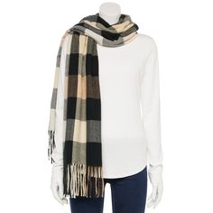 Sonoma Goods For Life defines cold-weather style and comfort with this women's plaid oblong scarf.Sonoma Goods For Life defines cold-weather style and comfort with this women's plaid oblong scarf. How do you accessorize? Check out our ACCESSORIES GUIDE for essential tips to elevate your style with must-have accessories.FEATURES Plaid design HeavyweightFIT & SIZING One size fits allFABRIC & CARE Polyester Hand wash Imported Color: Mila Plaid. Gender: female. Age Group: adult. Accessories Guide, Cold Weather Fashion, Plaid Design, Modern Family, Womens Plaid, For Life, Fabric Care, Cold Weather, Scarf Wrap