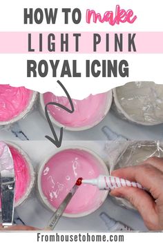 How To Make Light Pink Royal Icing | Valentine Day Food Perfect Sugar Cookies