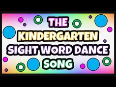 the children's sight word dance song is shown in front of a colorful background