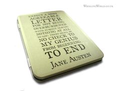 a book with the words jane austen written on it's front and back cover