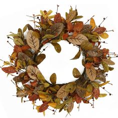 a wreath made out of leaves and twigs