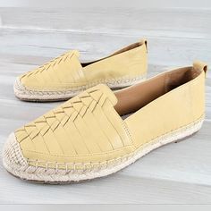 Patricia Nash Women's Elenora Slip-On Leather Rattan Espadrilles Nwot New Without Tags Dark Yellow Color Leather Upper Super Comfortable And Easy To Wear With Anything. J8_060823 Espadrilles, Comfy, Spring, Summer, Leather, Casual, Slip-On Dark Yellow, Espadrille Shoes, Gold Yellow, Yellow Color, Espadrilles, Leather Upper, Spring Summer, Slip On, Women Shoes