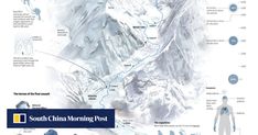 a map of the south china morning post with mountains and other places to see them