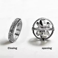 Metals Type: Silver Plated Gender: Unisex Material: Metal Style: TRENDY Shape\pattern: Round Surface Width: as picture Function: Ring Occasion: Party Cosmic Ring, Egiptul Antic, Seni Dan Kraf, Retro Ring, Fidget Rings, Ring Fashion, Round Rings, Spinner Rings, Paros