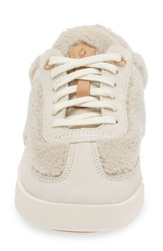 Plush shearling and supple suede form a playful patchwork of textures on this chunky retro sneaker bolstered with cozy cushioning. Removable, cushioned insole with arch support Leather, genuine-shearling (Vietnam) and synthetic upper/textile lining/rubber sole Imported Retro Sneakers, Arch Support, Womens Sneakers, Rubber Sole, Vietnam, Arch, Nordstrom, Sneakers, Leather