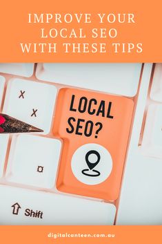 a computer keyboard with the words improve your local seo with these tips