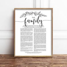 the family bible print in black and white