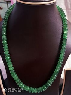 18''Natural Green Strawberry Quartz AAA 330 Carat Fine Quality Smooth Rondelle Beads 7- 9MM Gemstone adjustable cord Necklace Stone :Natural Green Strawberry Quartz Shape :- fancy Round Necklace - 18 inch 1 line string Size :- 7 - 9 MM Weight :- 330 carat Polish :- Handmade Quality - AAA Purity :- 100% Natural Gemstone color - green makes a great gift for your loved ones. It is known as the 'love stone' as the message it emits is the strong vibration of unconditional love, joy, warmth and healin Adjustable Oval Necklace With Gemstone Beads, Adjustable Oval Necklaces With Gemstone Beads, Adjustable Gemstone Necklace With Oval Beads, Adjustable Oval Gemstone Beaded Necklaces, Adjustable Necklace With Gemstone Oval Beads, Adjustable Oval Beads Gemstone Necklace, Handmade Adjustable Emerald Necklace With Round Beads, Handmade Adjustable Emerald Necklace, Handmade Adjustable Beaded Emerald Necklace