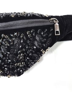 Tonal embellishment with a black spectrum, evoking a sense of sophistication, elegance and modernity. Fabric - Velvet Color- Black Material - Crystals, bugle beads, resin, gunmetal details 26cm W12cm H Black Embellished Bags As Fashion Accessory, Black Beaded Bag For Night Out, Black Embellished Bags For Night Out, Luxury Black Sequined Bags, Embellished Black Bags For Night Out, Mini Sling Bag, Velvet Color, Bugle Beads, Dark Night