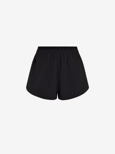 These mid-rise shorts are made from lightweight, moisture-wicking Active Stretch Woven fabric to keep you cool and dry. They feature a cross-over split detail, 4-inch inseam for mobility, overlap side panels, and an internal brief for added support. Athleisure Shorts With Elastic Side Panels For Workout, Athleisure Workout Shorts With Elastic Side Panels, Workout Shorts With Elastic Side Panels, Go-dry Nylon High-waisted Athletic Shorts, High-waisted Go-dry Nylon Athletic Shorts, Workout Activewear With Elastic Side Panels, Athleisure Athletic Shorts With Elastic Side Panels, Training Shorts With Elastic Side Panels, Summer Sports Bottoms With Crossover Waistband