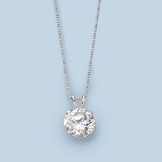 Ross-Simons - 4.00 Carat Cubic Zirconia Solitaire Necklace in 14kt White Gold. 18". Our classic, glistening 4.00 carat CZ solitaire necklace is elegant, sophisticated and wearable in a variety of looks! Presented on a box chain. Springring clasp, 14kt white gold necklace. CZ weights are diamond equivalents. Starburst Earrings, Solitaire Necklace, White Gold Necklace, Starfish Pendant, London Blue Topaz Ring, Elegant Sophisticated, Butterfly Pendant Necklace, Circle Pendant Necklace, Solitaire Necklaces