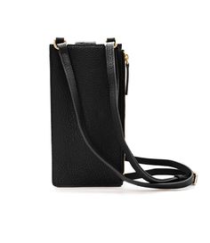 A miniature marvel of form and function, the Paris Phone Pouch holds all your necessary essentials securely in style. Made of gorgeous black Italian leather, it stores any sized phone in the main compartment, plus there’s also three credit card/ID pockets. Securing your phone in place with a top flap snap, this crossbody-style bag also has a side zipped section for keys and other must-haves. The Paris is perfect for a night out when a little bag goes a long way — just toss the adjustable 55" str Versatile Phone Bag With Cell Phone Pocket For On-the-go, Black Wallet With Removable Pouch For On-the-go, Rectangular Phone Bag With Card Slots For On-the-go, Versatile Crossbody Phone Bag With Card Slots, Black Crossbody Phone Bag With Card Slots, Black Crossbody Bag With Card Slots, Functional Business Crossbody Phone Bag, On-the-go Phone Bag With Interior Card Slots, Black Rectangular Phone Bag For Travel