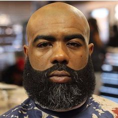 Great Looking Beard!! Beard Styles For Bald Men, Styles For Bald Men, Old School Barber, Black Men Beard Styles, Balding Mens Hairstyles, Beard Cuts, Beard Haircut, Black Men Beards, Beard Game