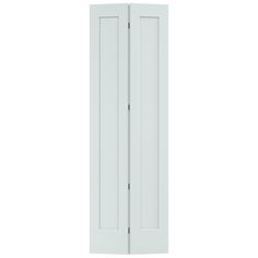 an open white door on a white background