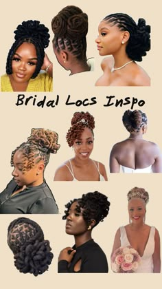 Hairstyle ideas for brides with locs Brides With Locs, Dreadlocks Hair Care, Short Locs Hairstyles, Dreads Styles, Lock Style, Locs Hairstyles