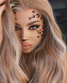 Kristen Hancher, Tiger Makeup, Tiger Halloween, Creepy Halloween Makeup, Amazing Halloween Makeup, Tiger Skin, Braut Make-up, Glamorous Makeup